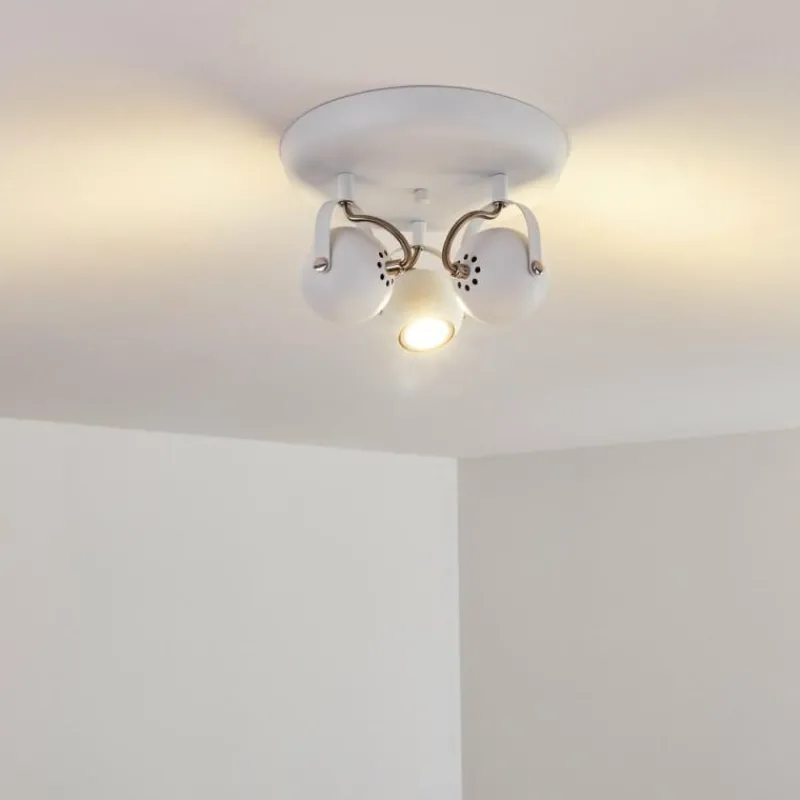 hofstein Plafonnier Gadmen Blanc, 3 lumières