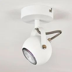 hofstein Plafonnier Gadmen Chrome, Blanc, 1 lumière