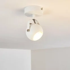 hofstein Plafonnier Gadmen Chrome, Blanc, 1 lumière