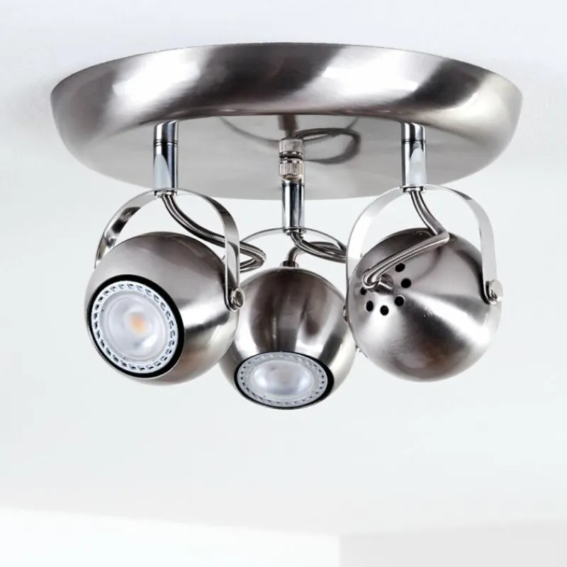 hofstein Plafonnier Gadmen Nickel mat, 3 lumières
