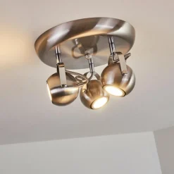 hofstein Plafonnier Gadmen Nickel mat, 3 lumières