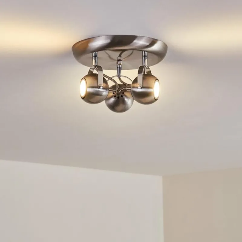hofstein Plafonnier Gadmen Nickel mat, 3 lumières
