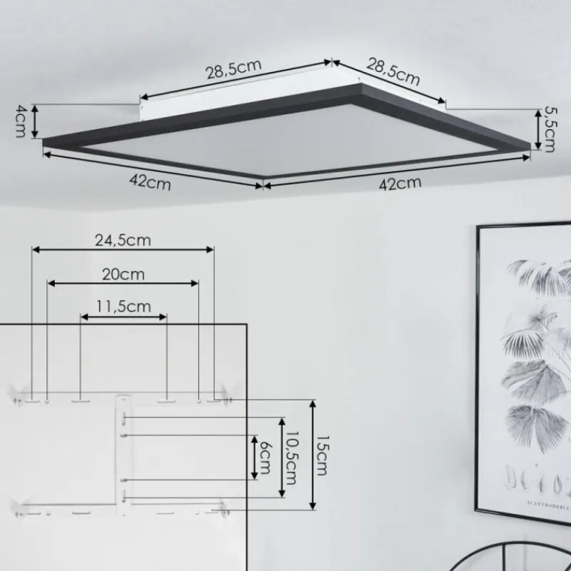 hofstein Plafonnier Gailingen LED Blanc, 1 lumière