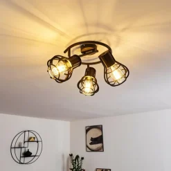 hofstein Plafonnier Gainesville Noir, 3 lumières