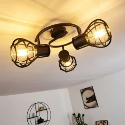 hofstein Plafonnier Gainesville Noir, 3 lumières