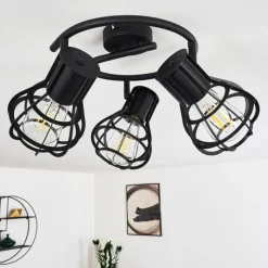 hofstein Plafonnier Gainesville Noir, 3 lumières