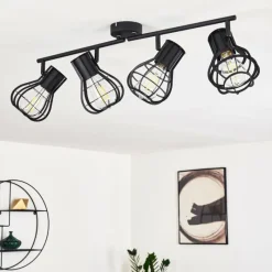 hofstein Plafonnier Gainesville Noir, 4 lumières