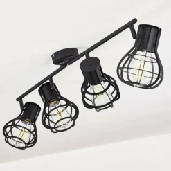 hofstein Plafonnier Gainesville Noir, 4 lumières