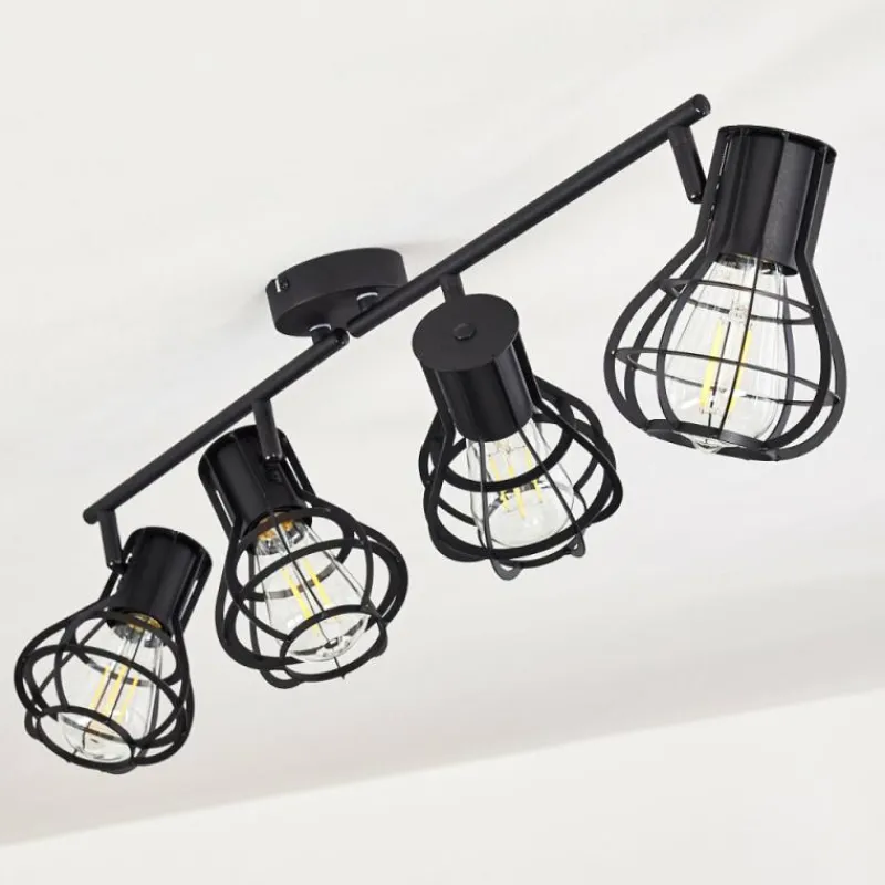 hofstein Plafonnier Gainesville Noir, 4 lumières