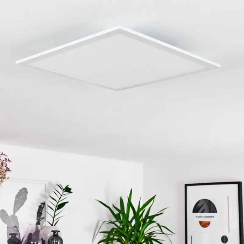 hofstein Plafonnier Gallitos LED Blanc, 1 lumière, Télécommandes, Changeur de couleurs