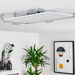 hofstein Plafonnier Gallitos LED Blanc, 1 lumière, Télécommandes, Changeur de couleurs