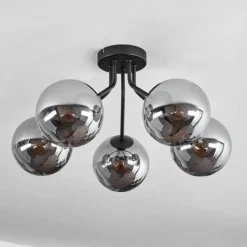 hofstein Plafonnier Gastor Noir, 5 lumières