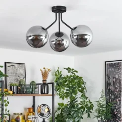 hofstein Plafonnier Gastor Noir, 3 lumières