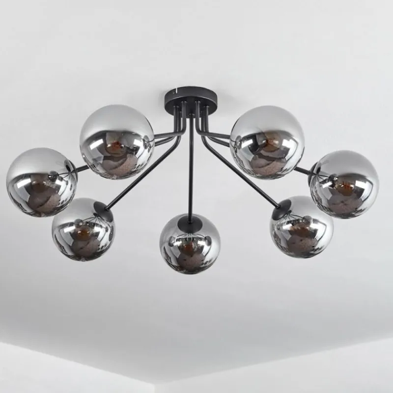 hofstein Plafonnier Gastor Noir, 7 lumières