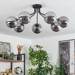 hofstein Plafonnier Gastor Noir, 7 lumières