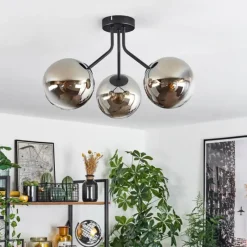 hofstein Plafonnier Gastor Noir, 3 lumières