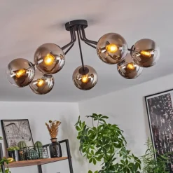 hofstein Plafonnier Gastor Noir, 7 lumières