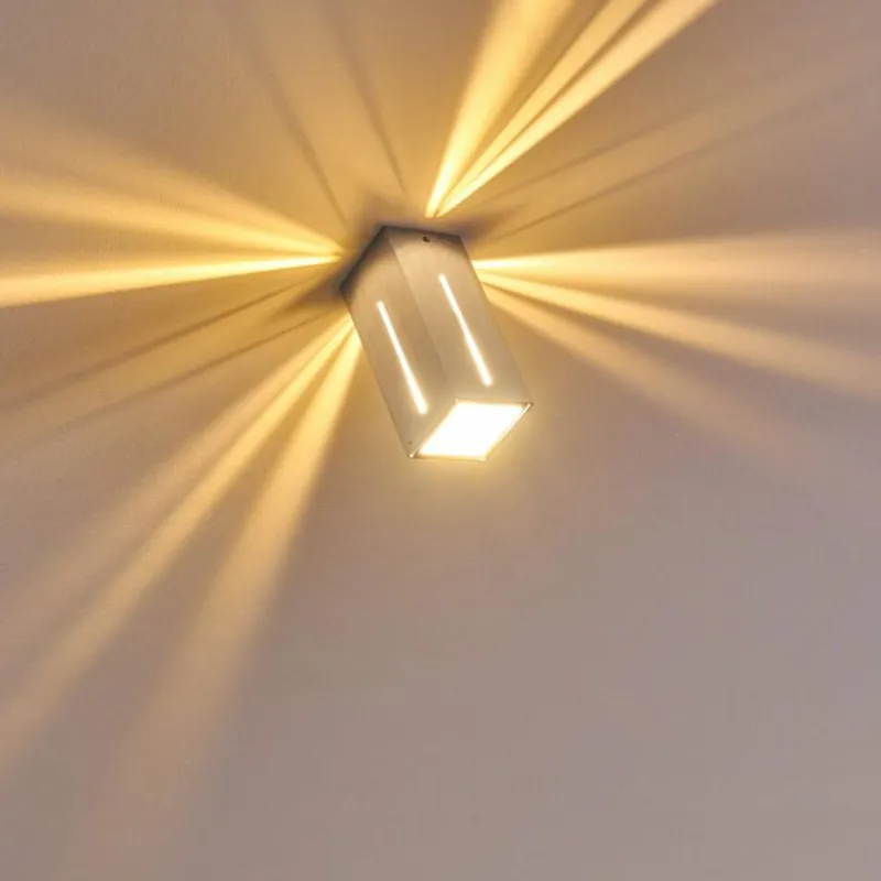 hofstein Plafonnier Gempen Acier brossé, 1 lumière