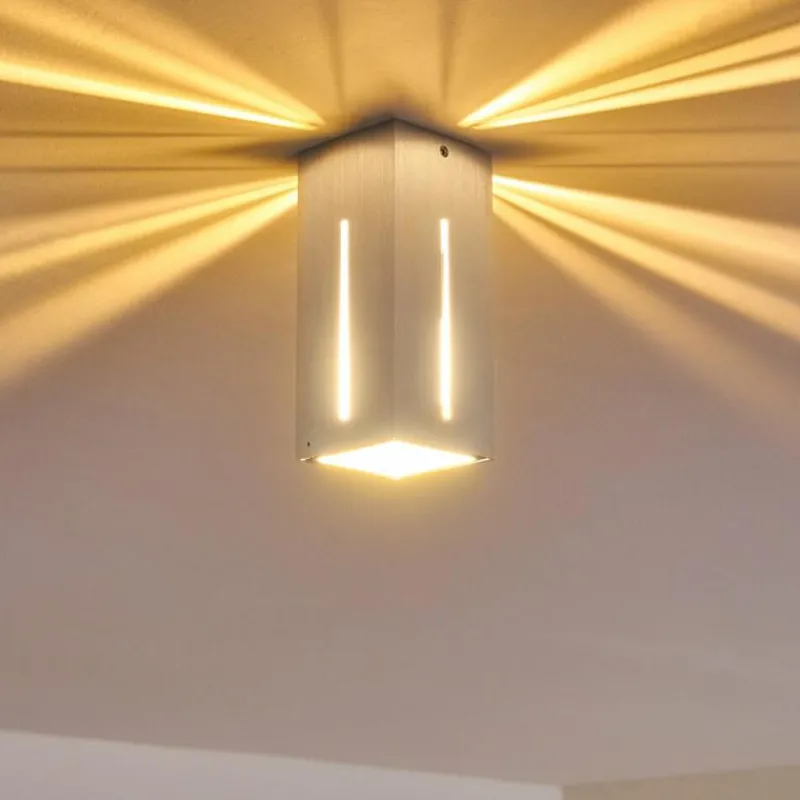 hofstein Plafonnier Gempen Acier brossé, 1 lumière