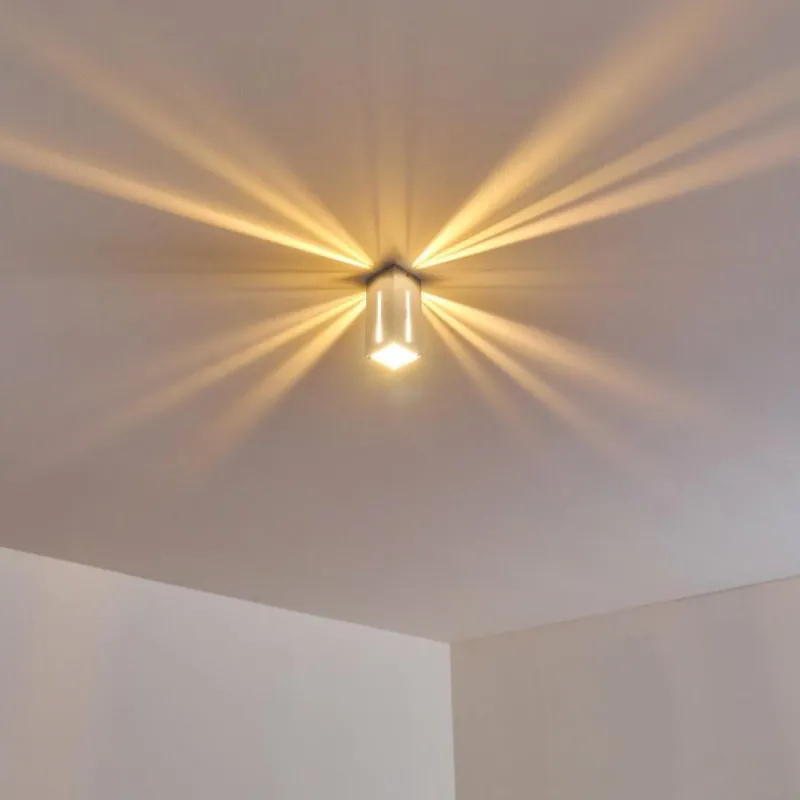 hofstein Plafonnier Gempen Acier brossé, 1 lumière