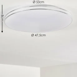 hofstein Plafonnier Genthin LED Blanc, 1 lumière, Télécommandes
