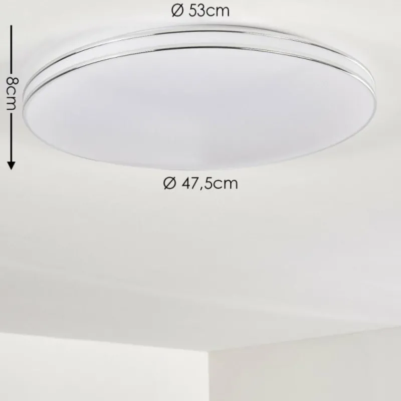 hofstein Plafonnier Genthin LED Blanc, 1 lumière, Télécommandes