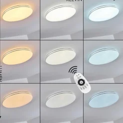 hofstein Plafonnier Genthin LED Blanc, 1 lumière, Télécommandes