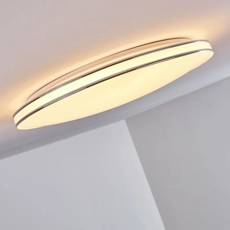 hofstein Plafonnier Genthin LED Blanc, 1 lumière, Télécommandes