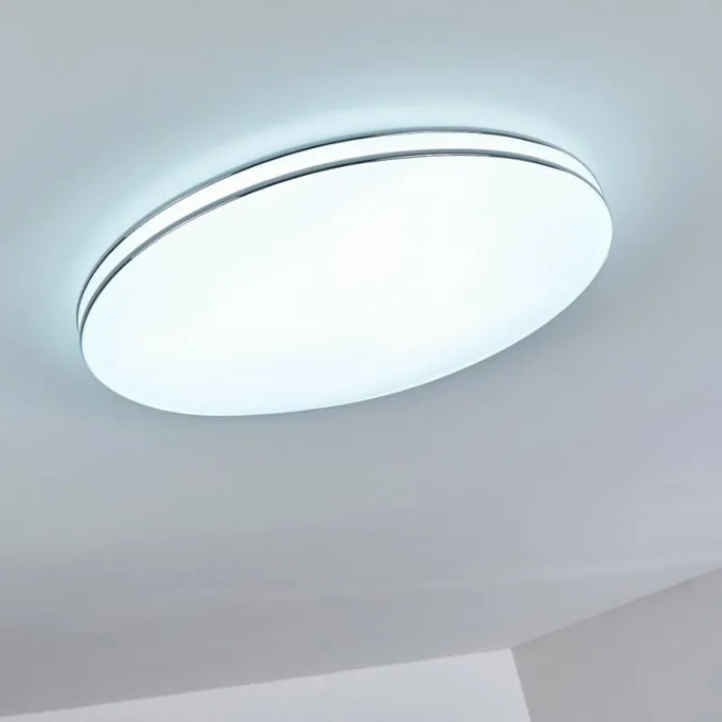 hofstein Plafonnier Genthin LED Blanc, 1 lumière, Télécommandes