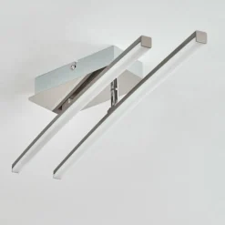 hofstein Plafonnier Georgina LED Chrome, 2 lumières* Éclairage Led