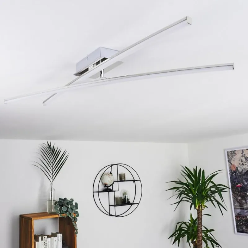 hofstein Plafonnier Georgina LED Chrome, 2 lumières