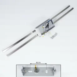 hofstein Plafonnier Georgina LED Chrome, 2 lumières