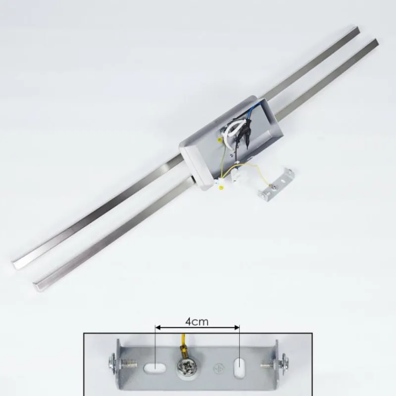 hofstein Plafonnier Georgina LED Chrome, 2 lumières