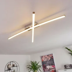 hofstein Plafonnier Georgina LED Chrome, 2 lumières