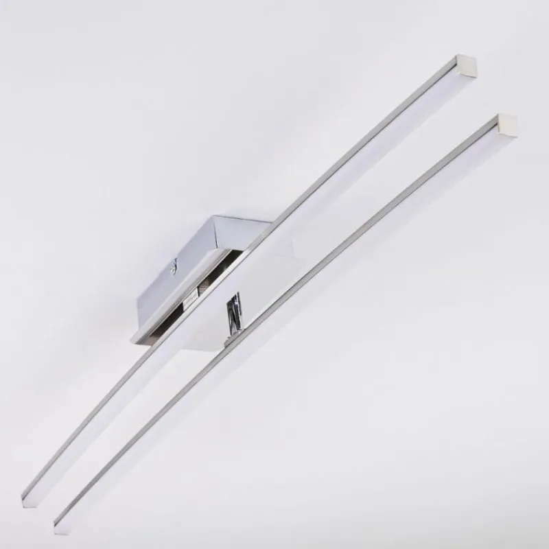 hofstein Plafonnier Georgina LED Chrome, 2 lumières