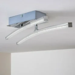 hofstein Plafonnier Georgina LED Chrome, 2 lumières