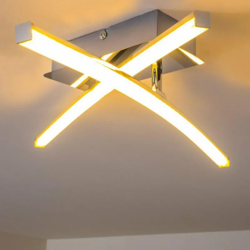hofstein Plafonnier Georgina LED Chrome, 2 lumières