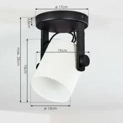 Lampes En Tissu-hofstein Plafonnier Gibraltar Noir, 1 lumière