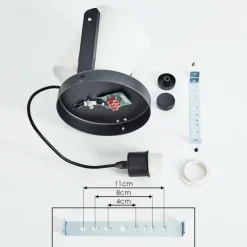 Lampes En Tissu-hofstein Plafonnier Gibraltar Noir, 1 lumière