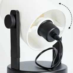 Lampes En Tissu-hofstein Plafonnier Gibraltar Noir, 1 lumière