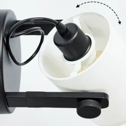 Lampes En Tissu-hofstein Plafonnier Gibraltar Noir, 1 lumière