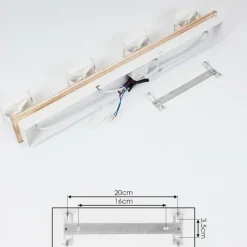 Luminaires Scandinaves-hofstein Plafonnier Giresta LED Blanc, 4 lumières