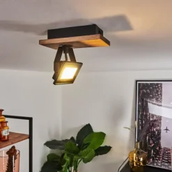 Luminaires Scandinaves-hofstein Plafonnier Giresta LED Brun, Noir, 1 lumière