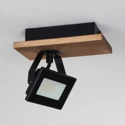 Luminaires Scandinaves-hofstein Plafonnier Giresta LED Brun, Noir, 1 lumière