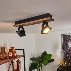 Luminaires Scandinaves-hofstein Plafonnier Giresta LED Brun, Noir, 2 lumières