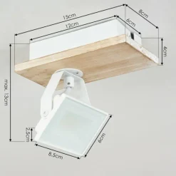 Luminaires Scandinaves-hofstein Plafonnier Giresta LED Écru, Blanc, 1 lumière