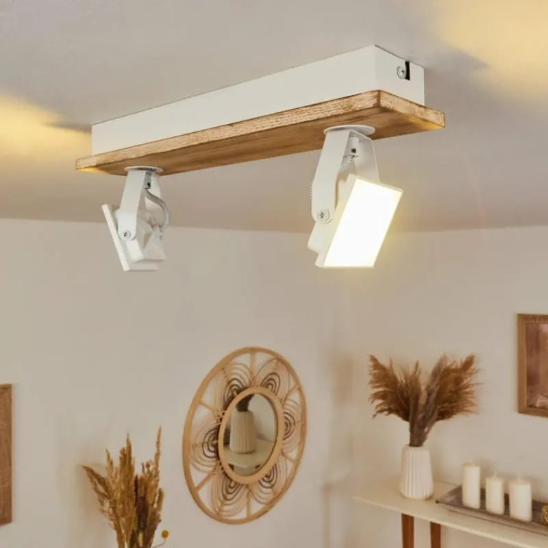 Luminaires Scandinaves-hofstein Plafonnier Giresta LED Écru, Blanc, 2 lumières