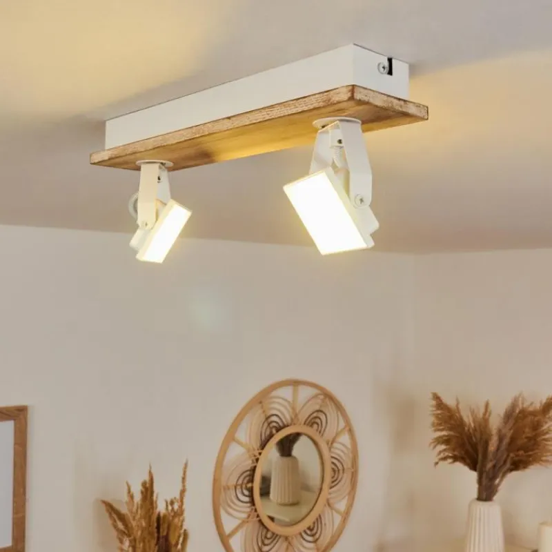 Luminaires Scandinaves-hofstein Plafonnier Giresta LED Écru, Blanc, 2 lumières