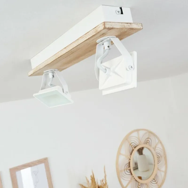 Luminaires Scandinaves-hofstein Plafonnier Giresta LED Écru, Blanc, 2 lumières