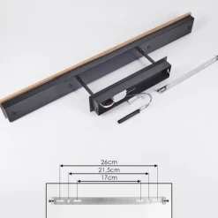 hofstein Plafonnier Giresta LED Noir, 4 lumières